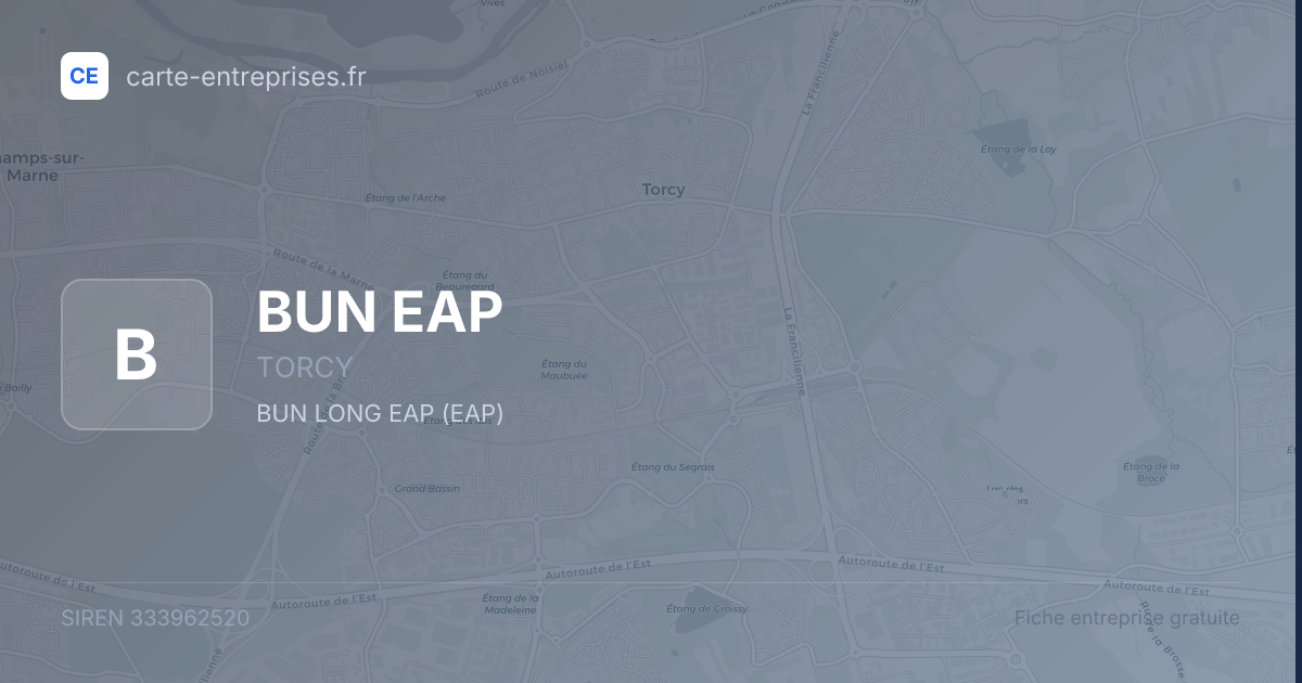 BUN EAP — 333962520 — fiche entreprise