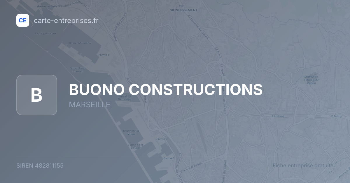 BUONO CONSTRUCTIONS — 482811155 — fiche entreprise