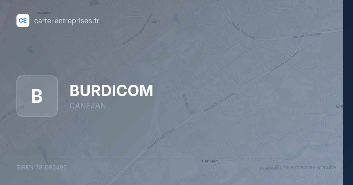 BURDICOM — 381095496 — fiche entreprise