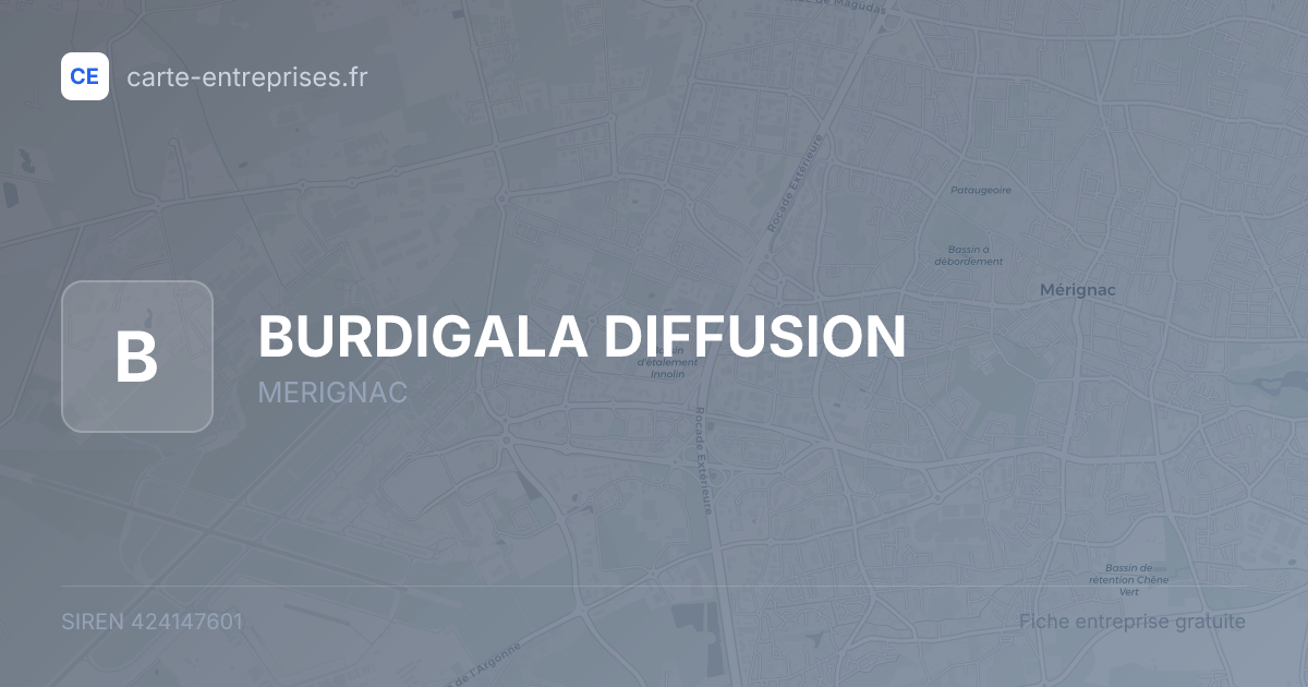 BURDIGALA DIFFUSION — 424147601 — fiche entreprise