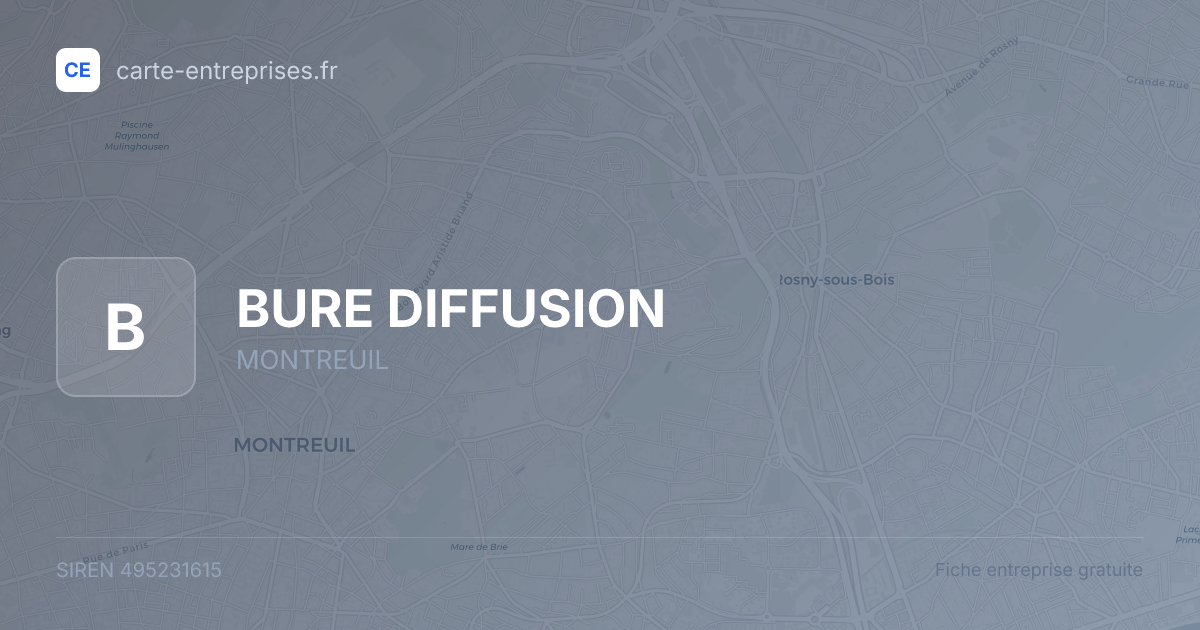 BURE DIFFUSION — 495231615 — fiche entreprise