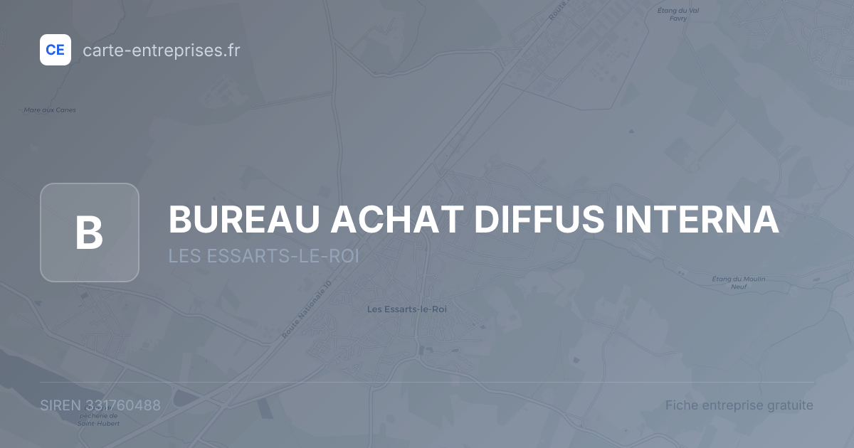 BUREAU ACHAT DIFFUS INTERNA — 331760488 — fiche entreprise