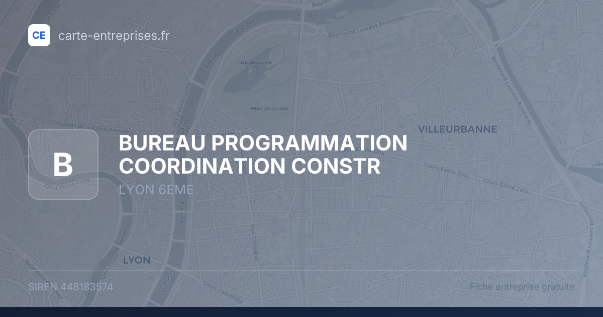 BUREAU PROGRAMMATION COORDINATION CONSTR — 448183574 — fiche entreprise