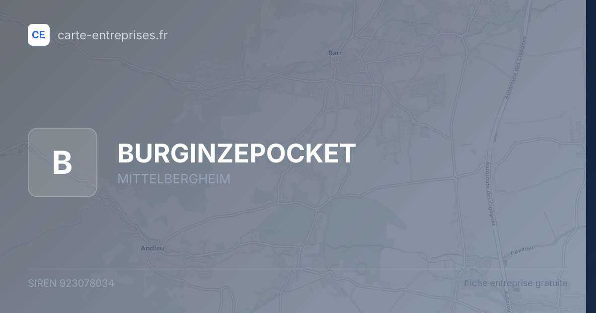 BURGINZEPOCKET — 923078034 — fiche entreprise
