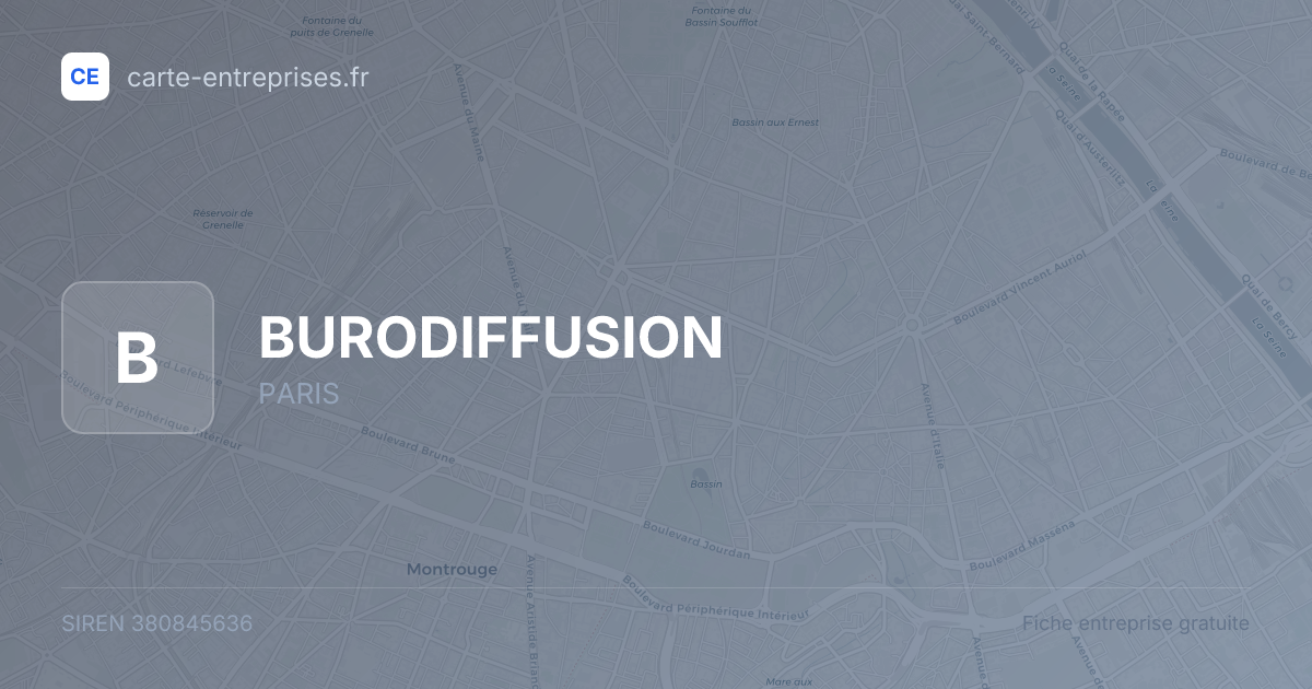 BURODIFFUSION — 380845636 — fiche entreprise