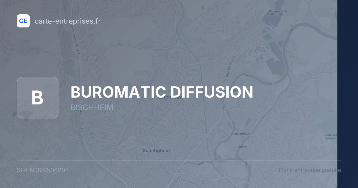 BUROMATIC DIFFUSION — 329506208 — fiche entreprise