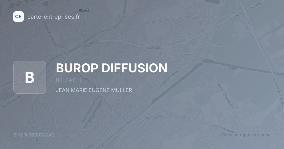 BUROP DIFFUSION — 383333242 — fiche entreprise