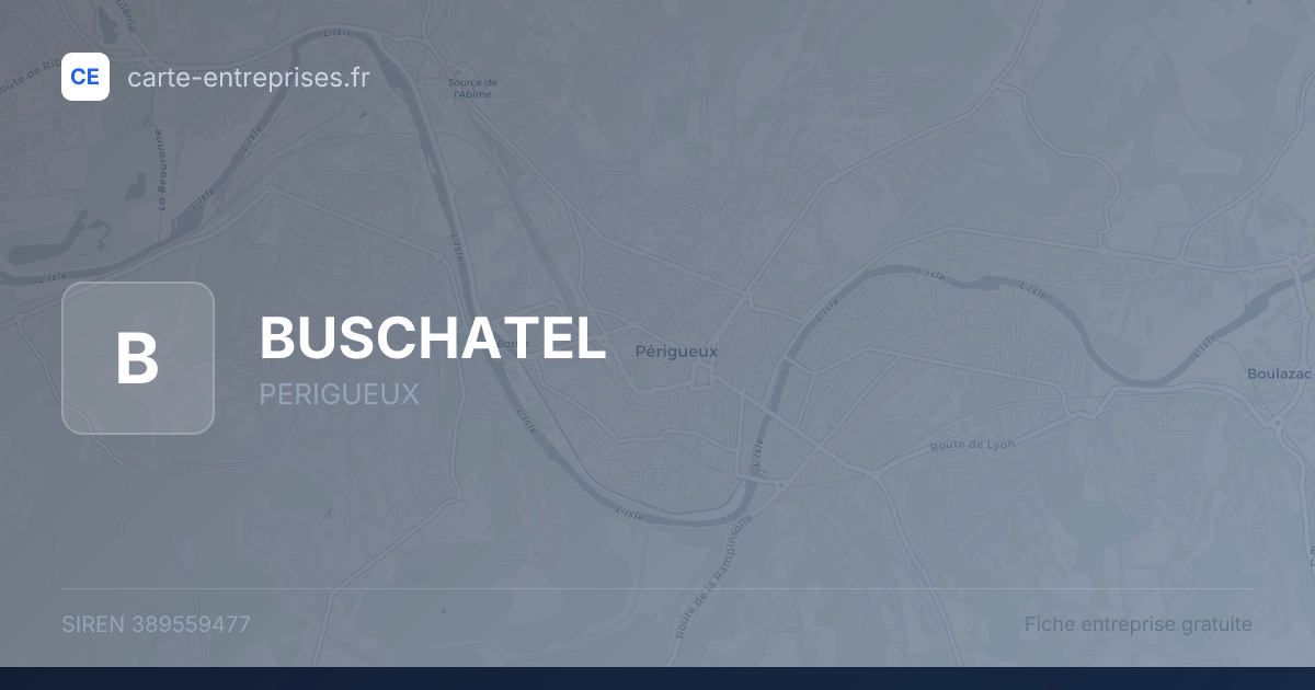 BUSCHATEL — 389559477 — fiche entreprise