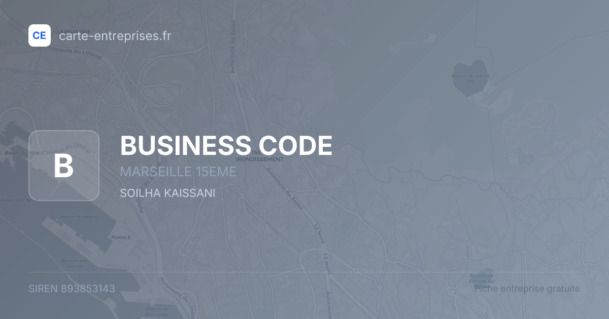 BUSINESS CODE — 893853143 — fiche entreprise