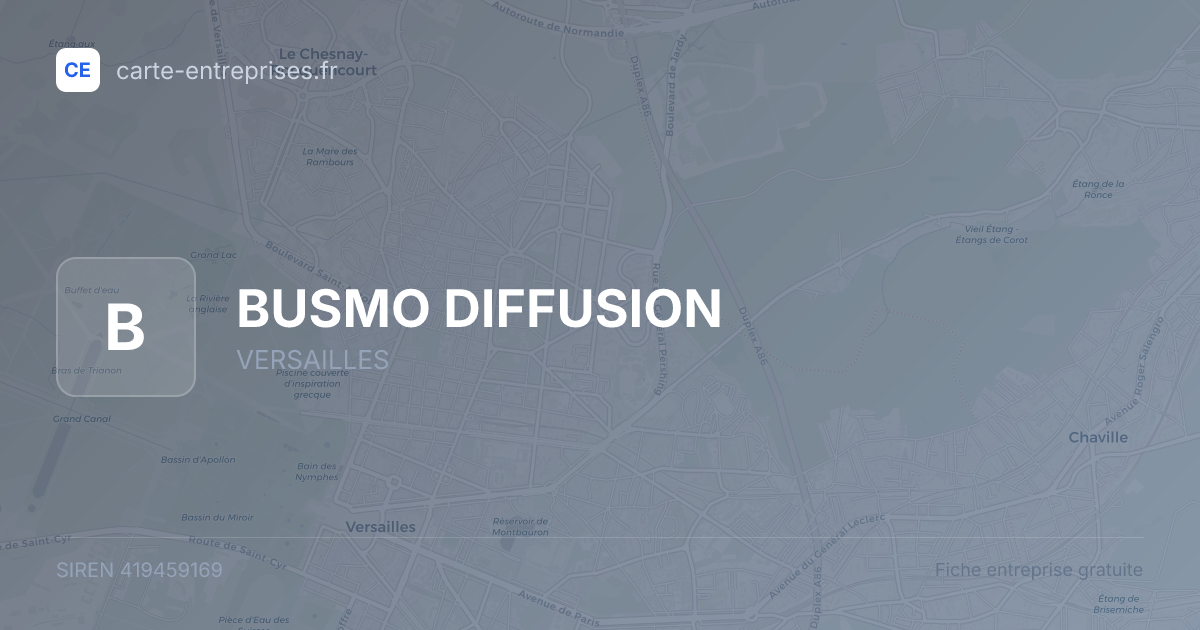 BUSMO DIFFUSION — 419459169 — fiche entreprise