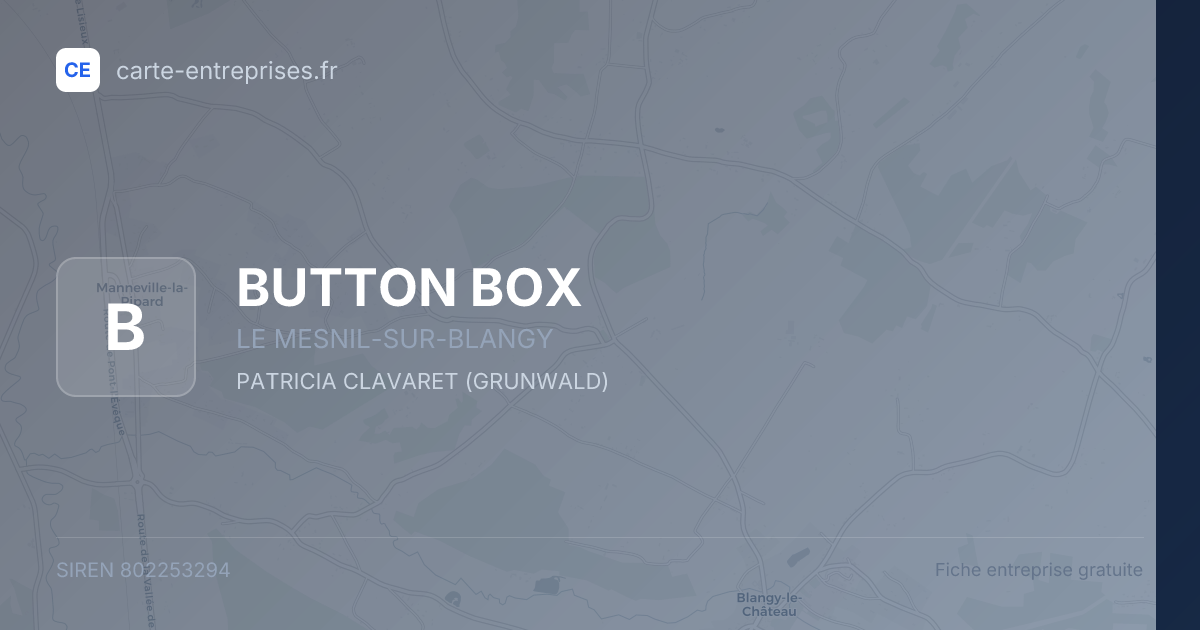 BUTTON BOX — 802253294 — fiche entreprise
