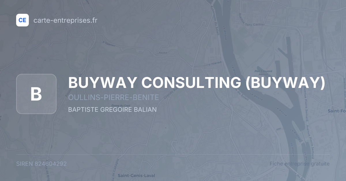BUYWAY CONSULTING (BUYWAY) — 824604292 — fiche entreprise