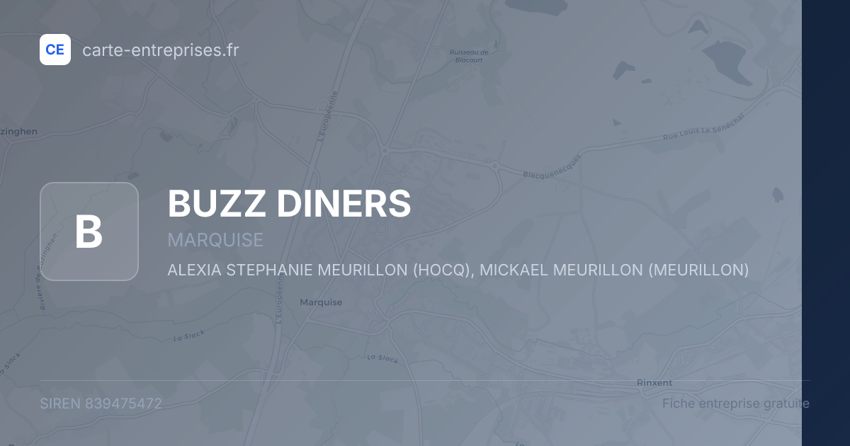 BUZZ DINERS — 839475472 — fiche entreprise