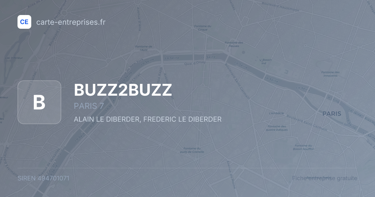 BUZZ2BUZZ — 494701071 — fiche entreprise