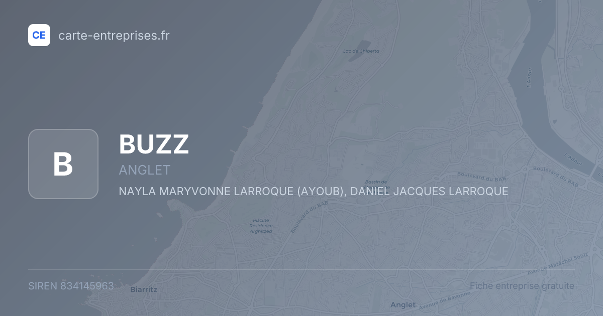 BUZZ — 834145963 — fiche entreprise