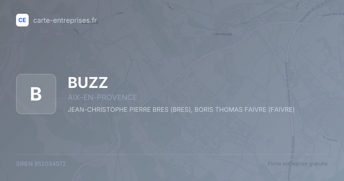 BUZZ — 952034072 — fiche entreprise