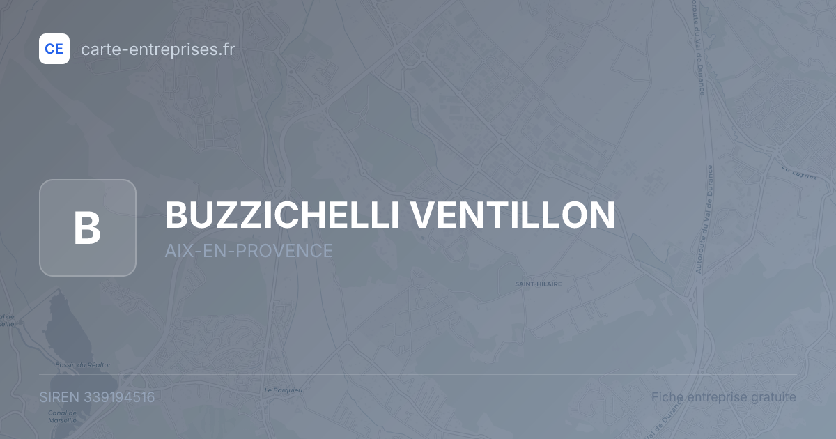 BUZZICHELLI VENTILLON — 339194516 — fiche entreprise