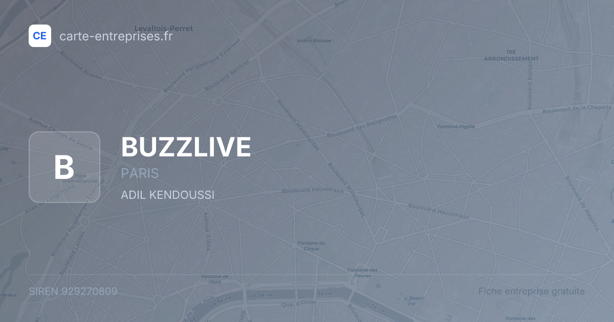 BUZZLIVE — 929270809 — fiche entreprise