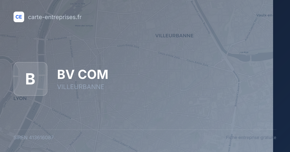 BV COM — 413616087 — fiche entreprise