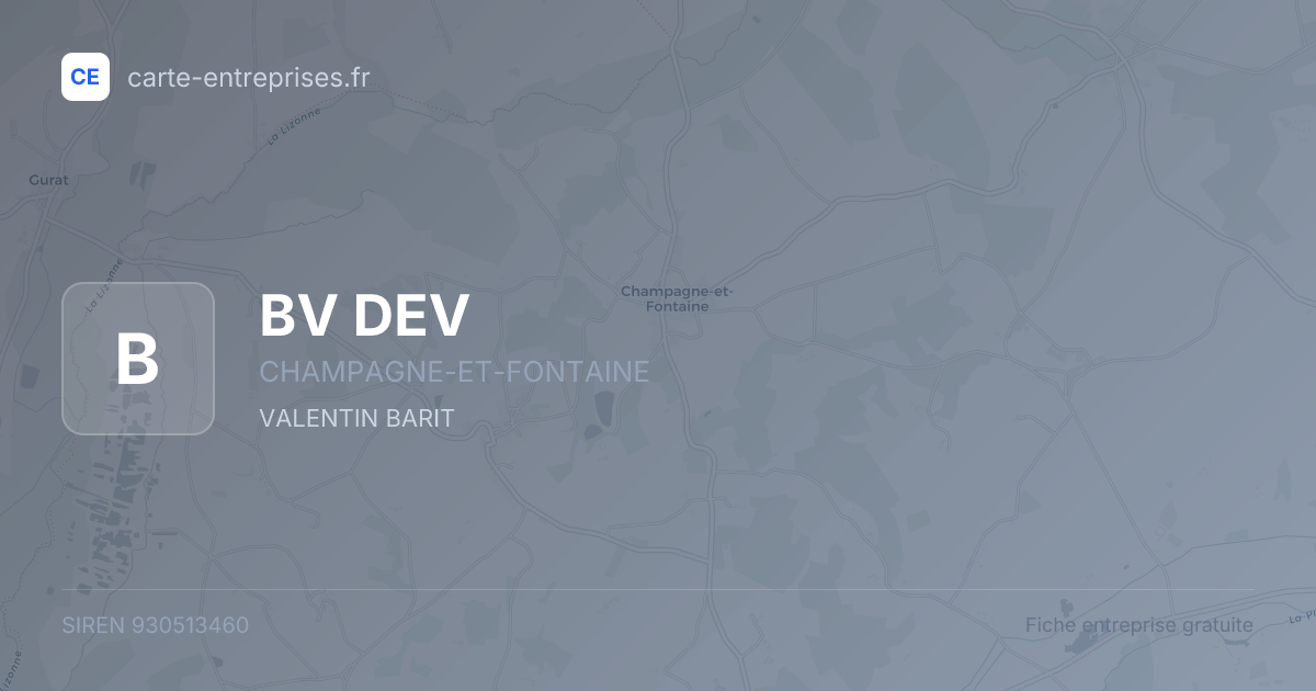 BV DEV — 930513460 — fiche entreprise