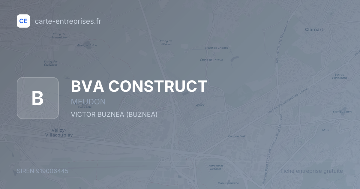 BVA CONSTRUCT — 919006445 — fiche entreprise