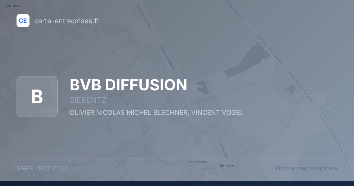 BVB DIFFUSION — 792353203 — fiche entreprise