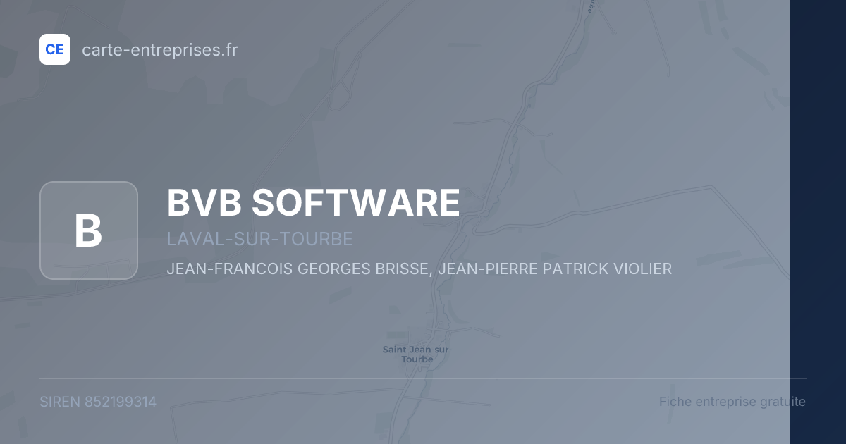 BVB SOFTWARE — 852199314 — fiche entreprise