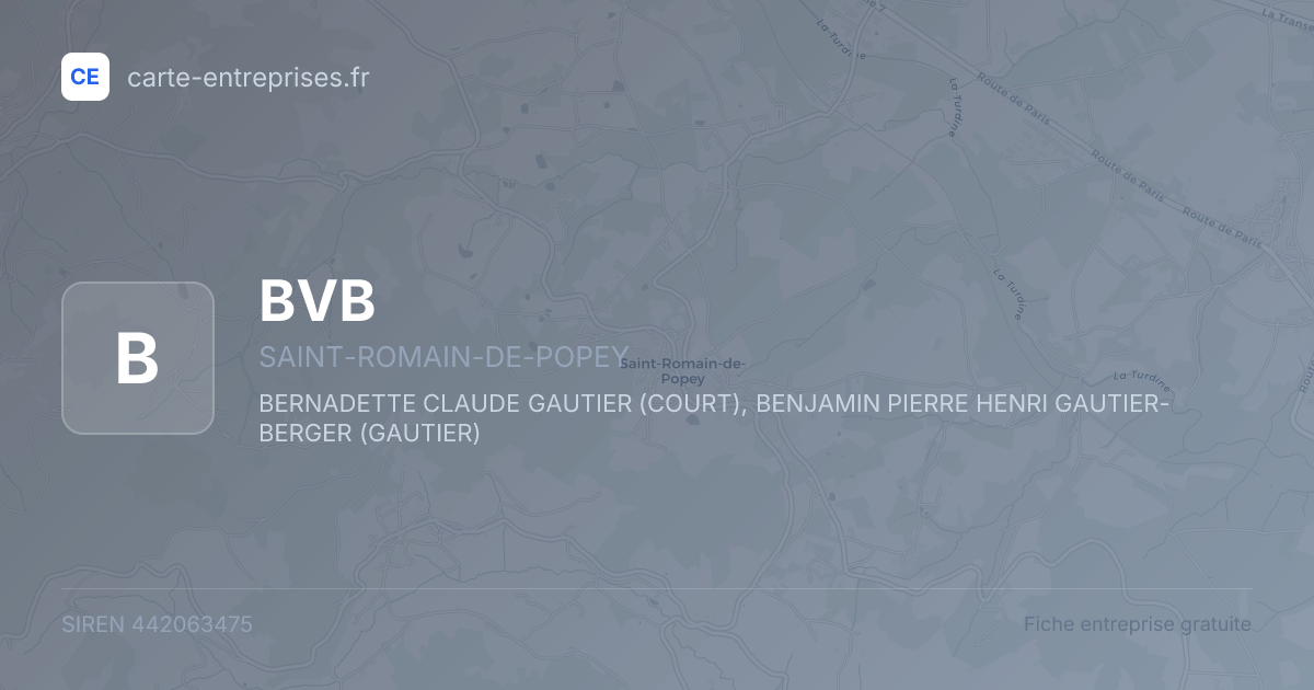 BVB — 442063475 — fiche entreprise
