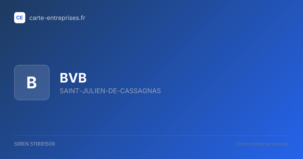 BVB — 511891509 — fiche entreprise