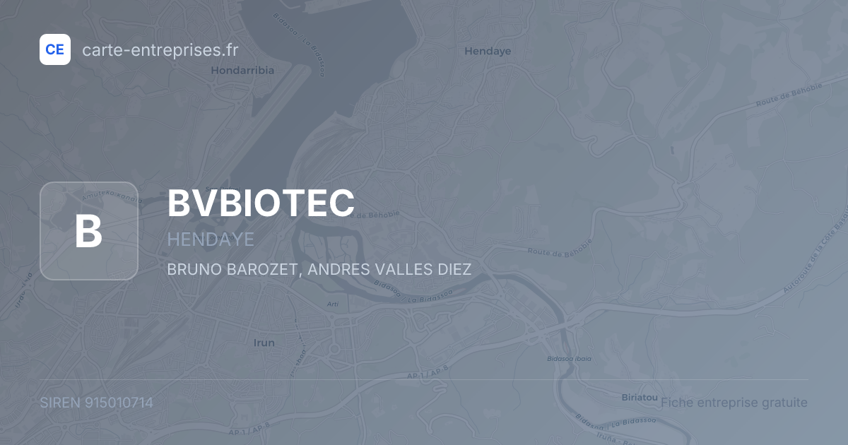 BVBIOTEC — 915010714 — fiche entreprise