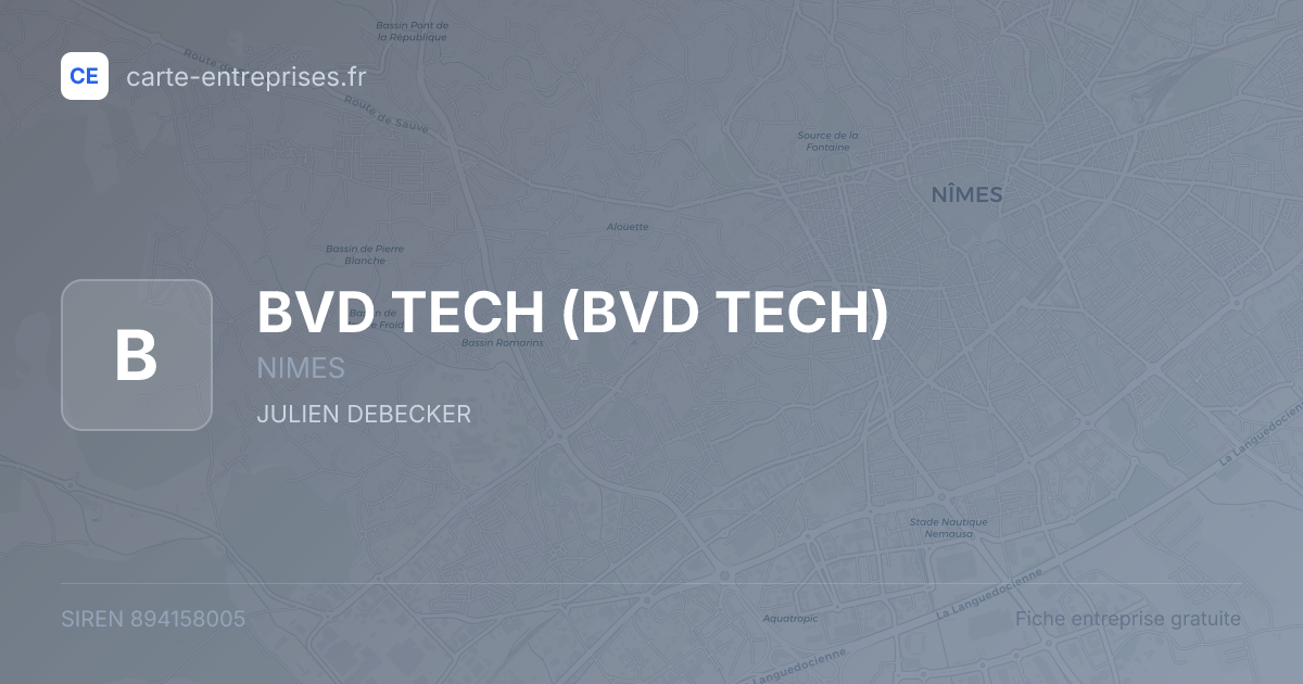 BVD TECH — 894158005 — fiche entreprise