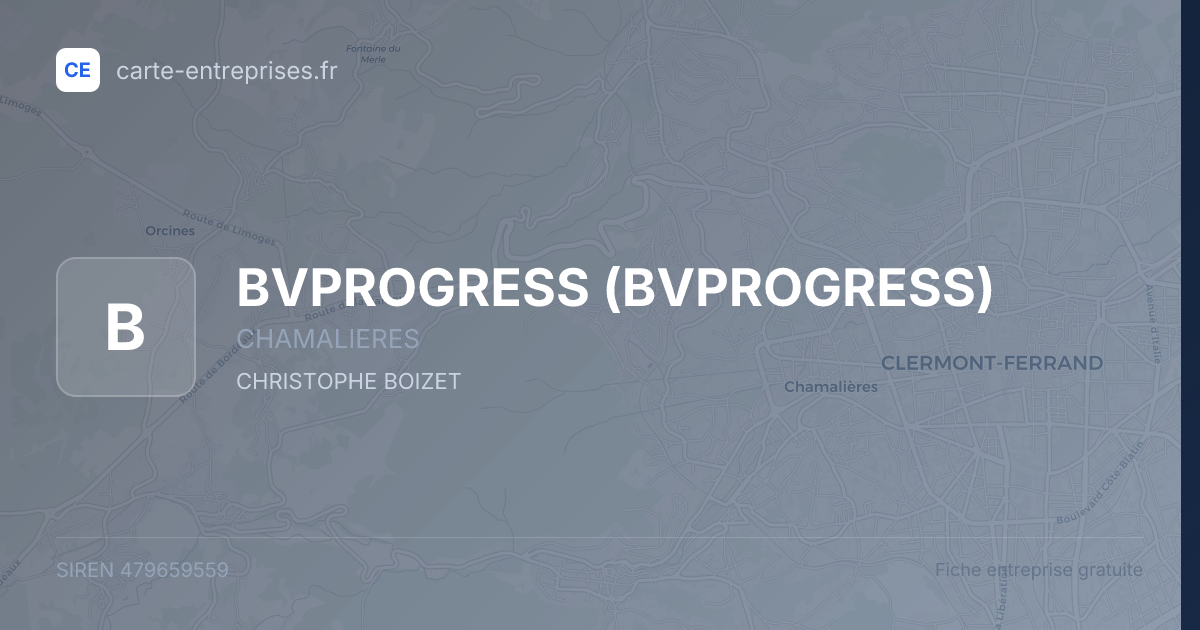 BVPROGRESS — 479659559 — fiche entreprise