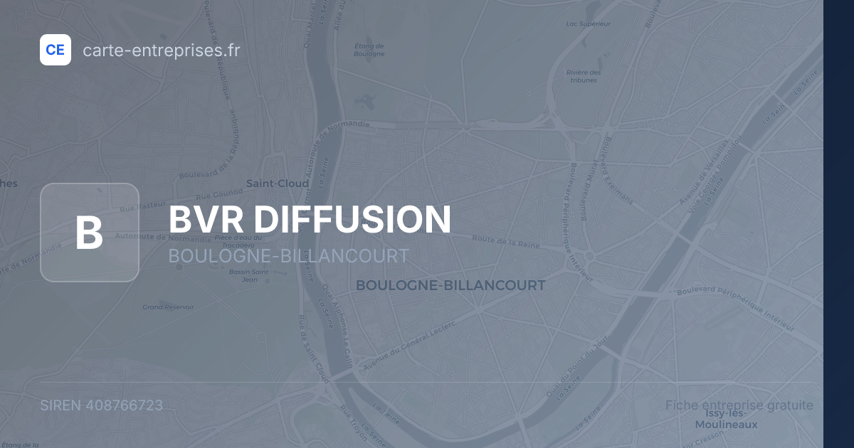 BVR DIFFUSION — 408766723 — fiche entreprise