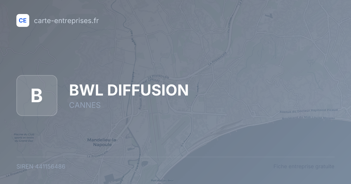 BWL DIFFUSION — 441156486 — fiche entreprise