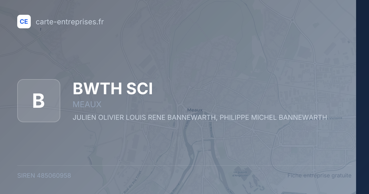 BWTH SCI — 485060958 — fiche entreprise