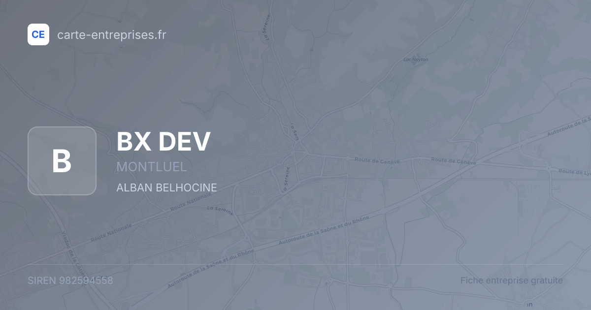 BX DEV — 982594558 — fiche entreprise