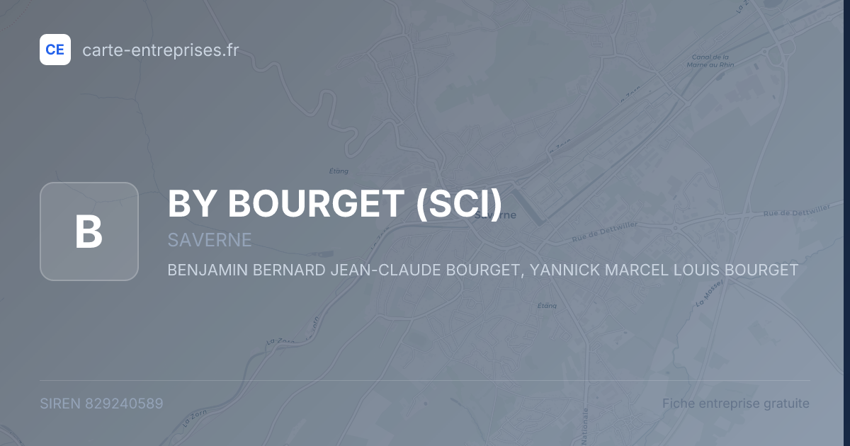 BY BOURGET (SCI) — 829240589 — fiche entreprise