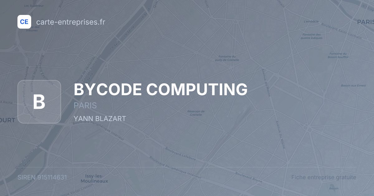 BYCODE COMPUTING — 915114631 — fiche entreprise