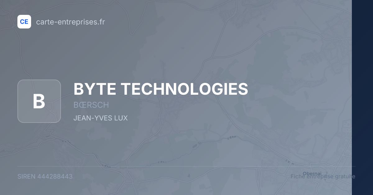 BYTE TECHNOLOGIES — 444288443 — fiche entreprise