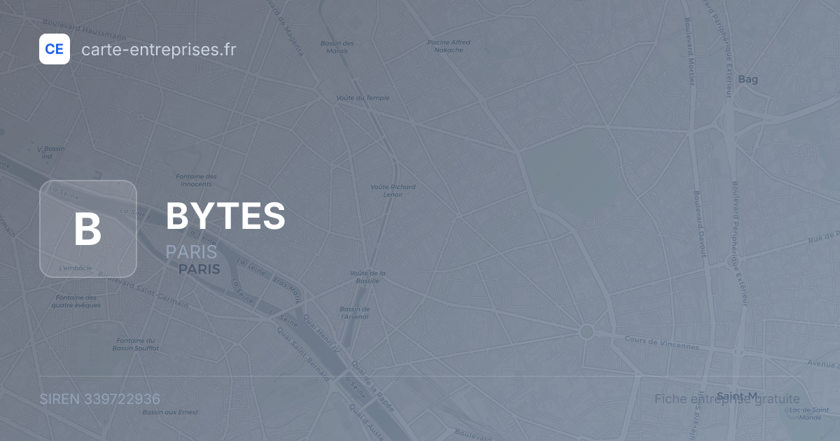 BYTES — 339722936 — fiche entreprise