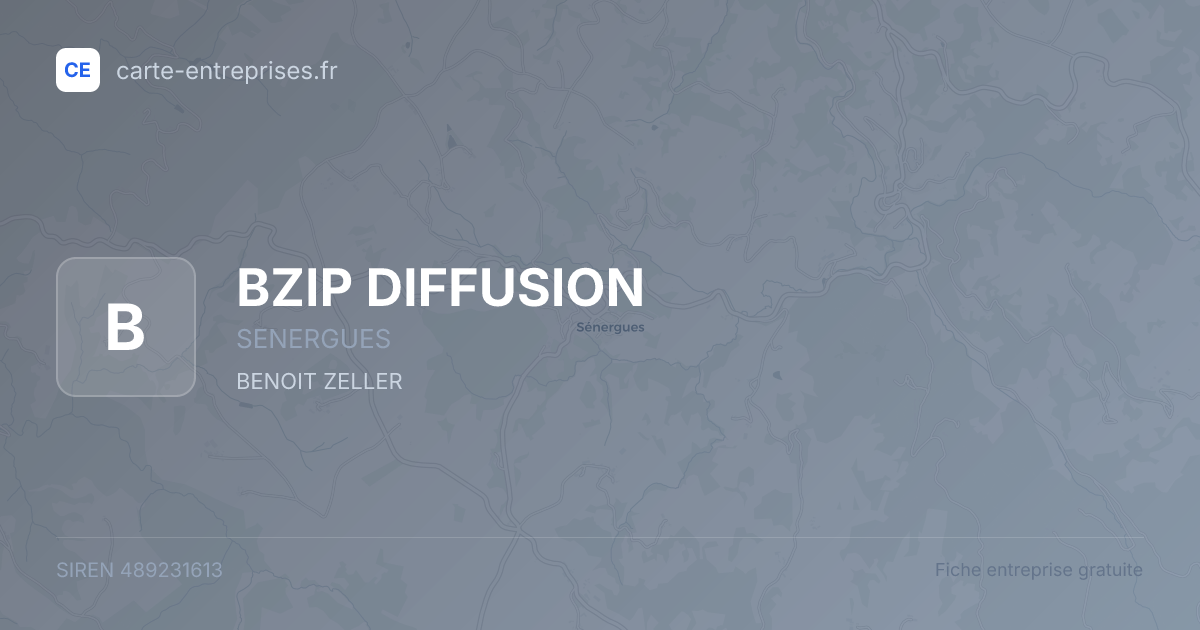 BZIP DIFFUSION — 489231613 — fiche entreprise