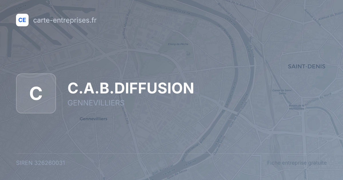 C.A.B.DIFFUSION — 326260031 — fiche entreprise