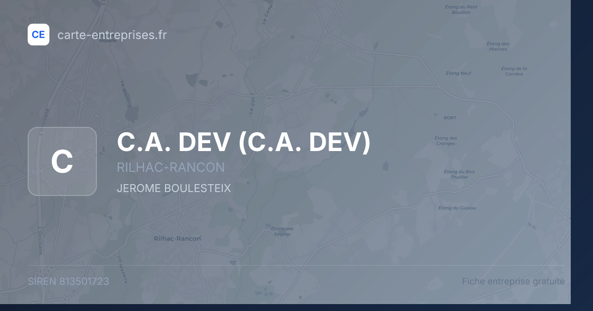 C.A. DEV — 813501723 — fiche entreprise
