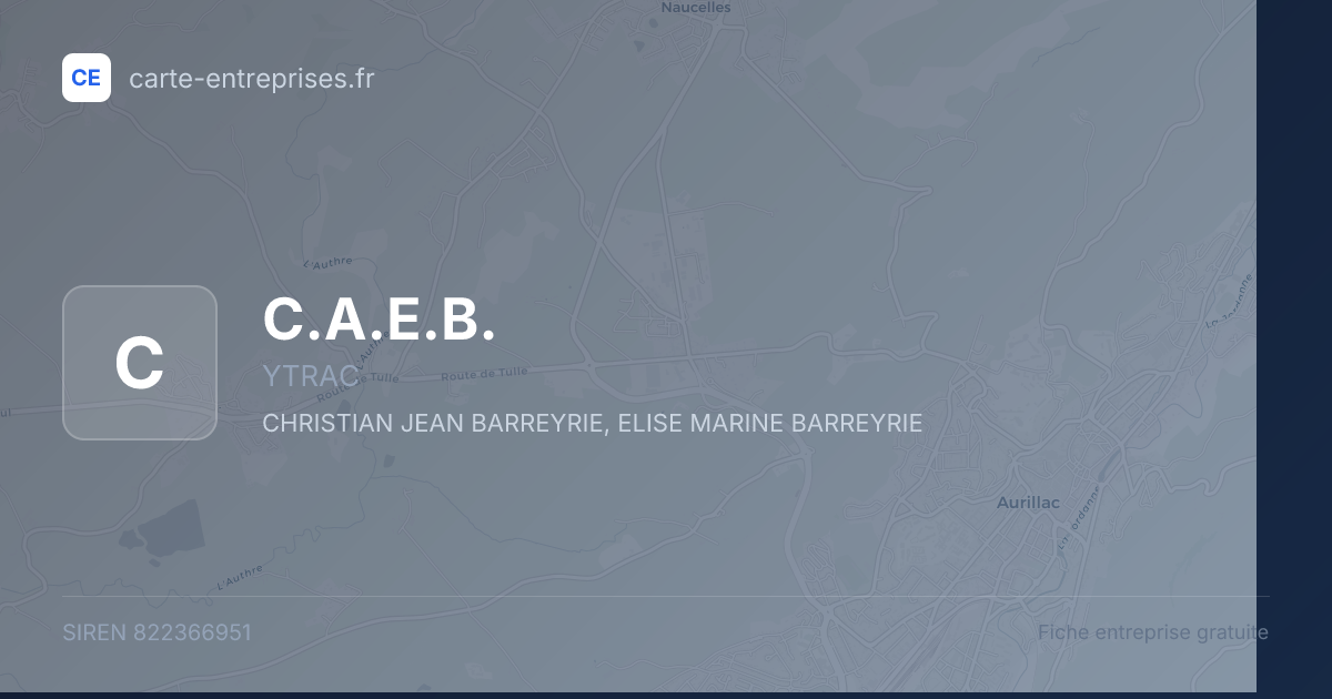 C.A.E.B. — 822366951 — fiche entreprise