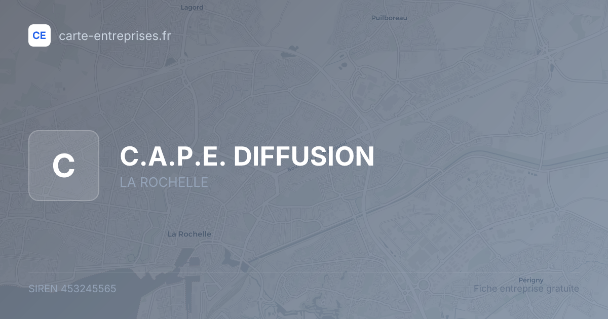 C.A.P.E. DIFFUSION — 453245565 — fiche entreprise