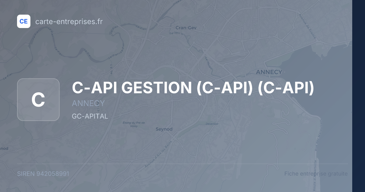 C-API GESTION (C-API) (C-API) — 942058991 — fiche entreprise