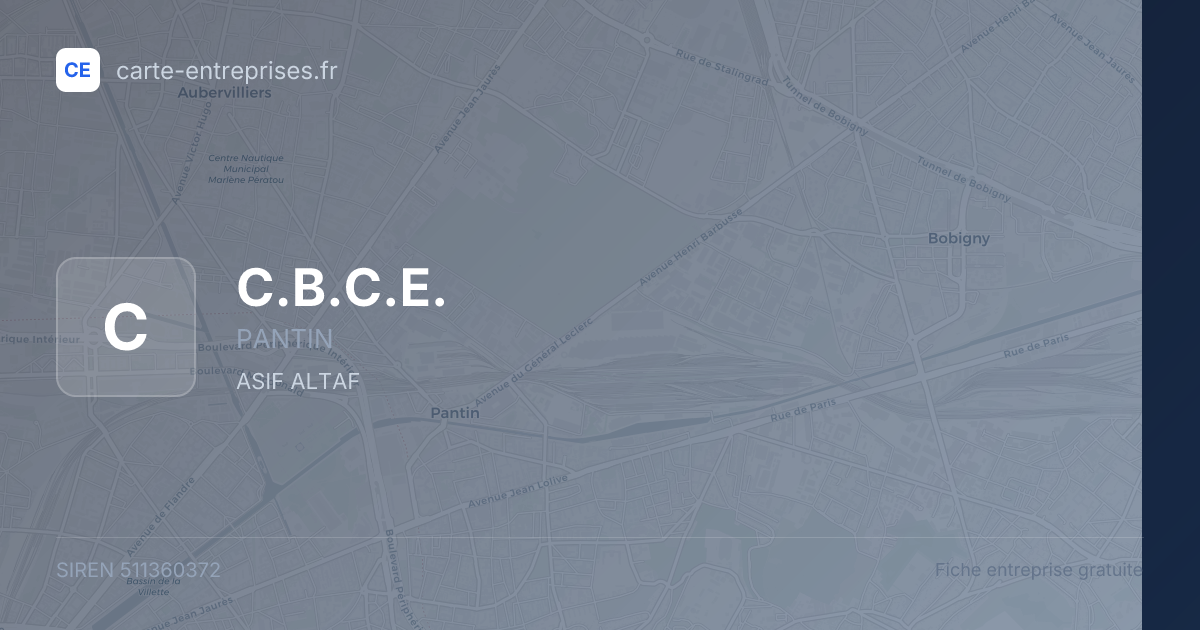 C.B.C.E. — 511360372 — fiche entreprise