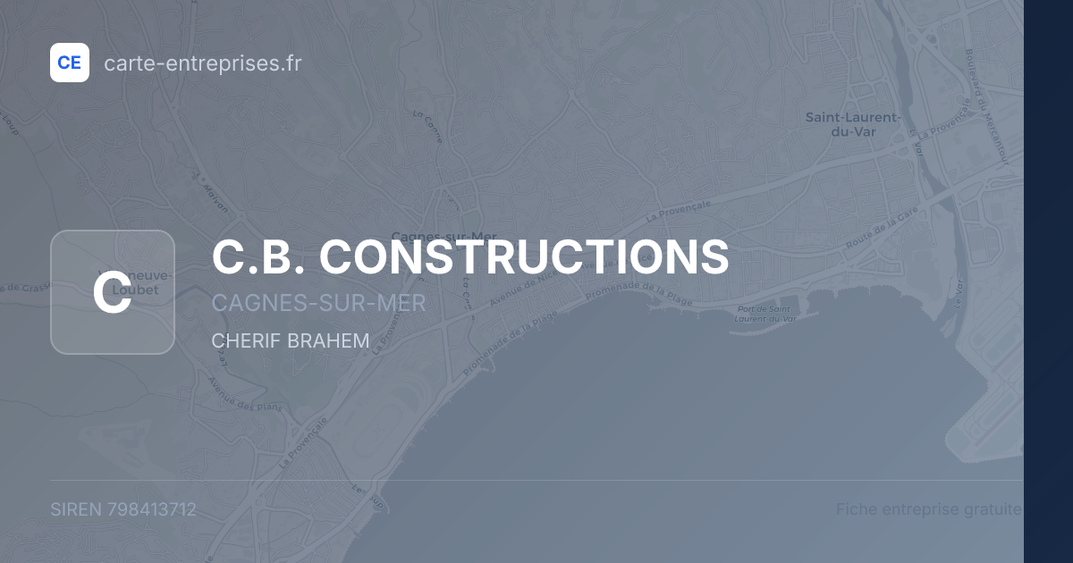 C.B. CONSTRUCTIONS — 798413712 — fiche entreprise