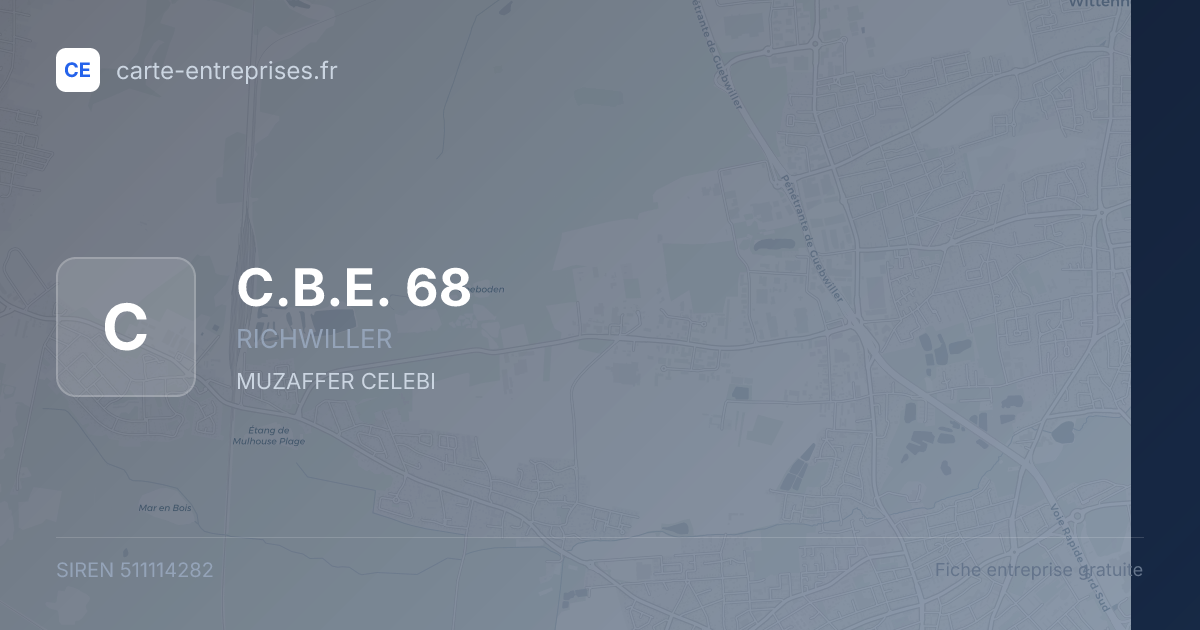 C.B.E. 68 — 511114282 — fiche entreprise