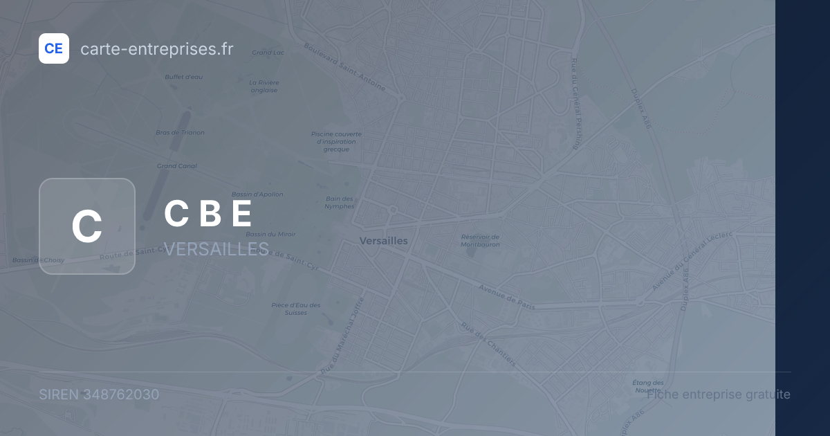 C B E — 348762030 — fiche entreprise